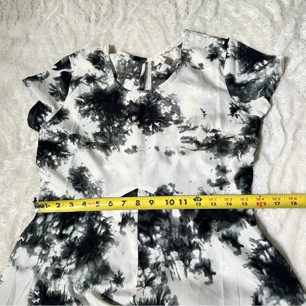 Raga Size S Black White Midi Dress Tie dye Coastal Urban Airy Effortless Revolve - Picture 11 of 12